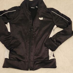 Puma Black and White Bomber Jacket Athletic Style